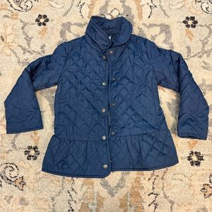 J.Crew Factory Girls Peplum Barn Jacket, Navy Size 6-7
